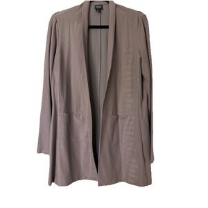 Eileen Fisher Brown  Open Cardigan Jacket Size PL Lagenlook Boho Pockets